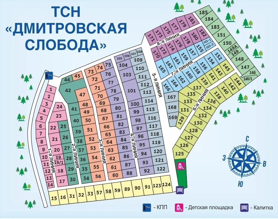 Схема посёлка